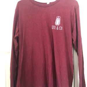 Red Long Sleeve W/Writing